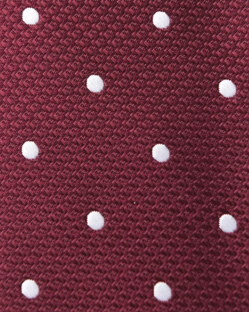 Immortal Maroon Polka-dot Tie - Maroon