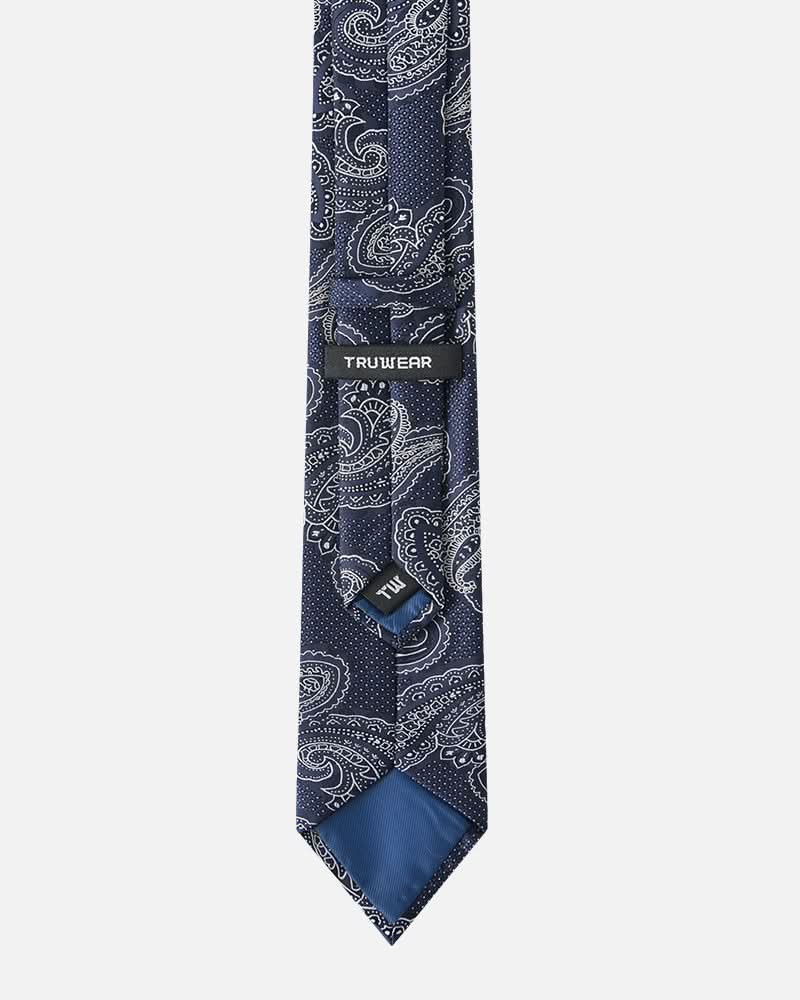 Immortal Paisley Tie Navy - Navy