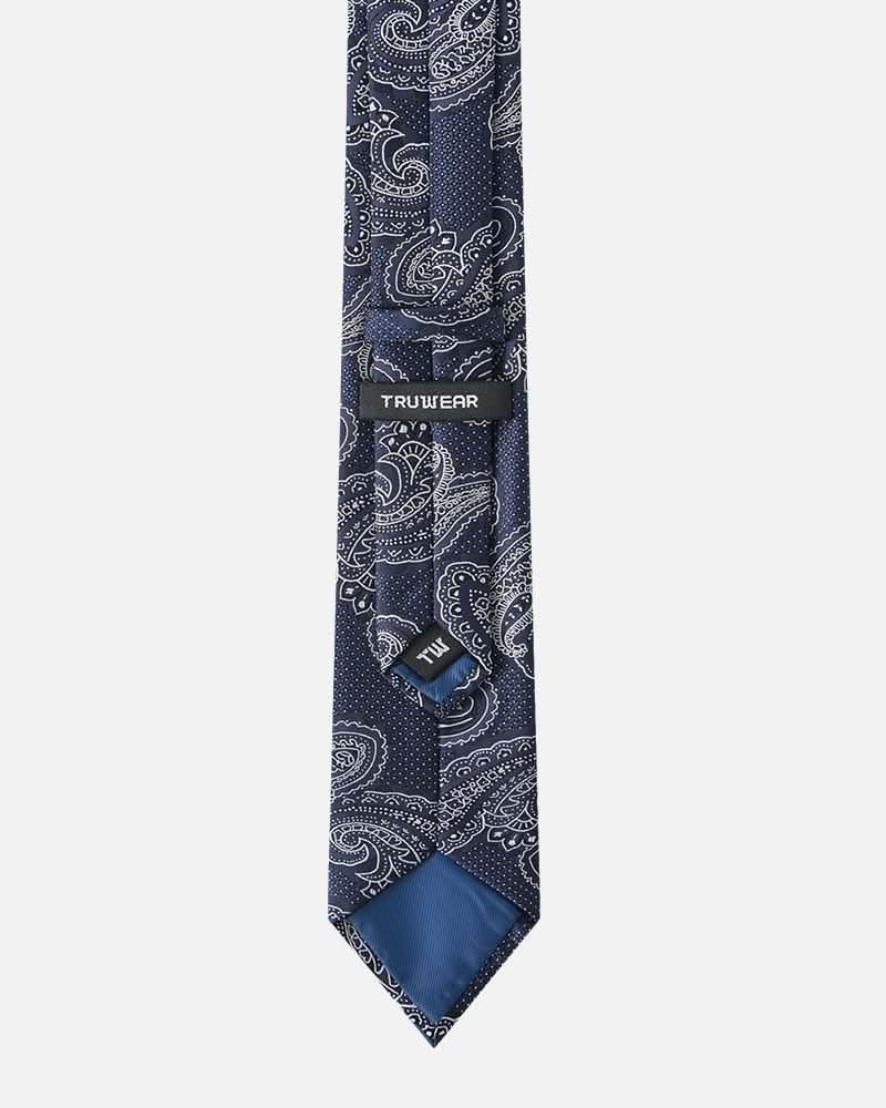 Immortal Paisley Tie Navy - Navy