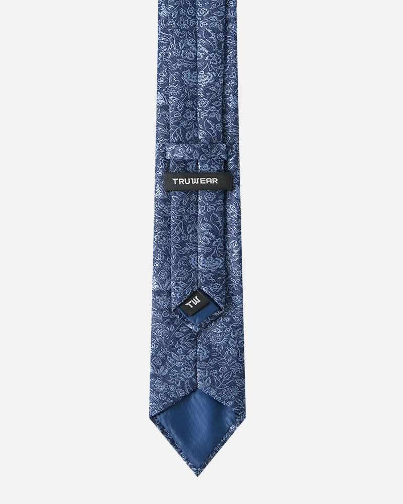 Immortal Floral Tie Navy - Navy