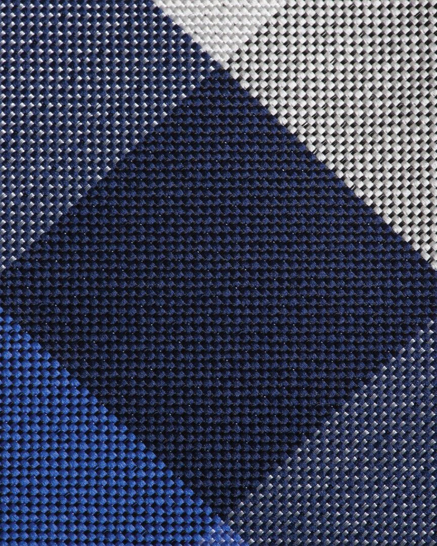 Immortal Royal Blue Grey Navy White Checkered Dress Tie - Royal