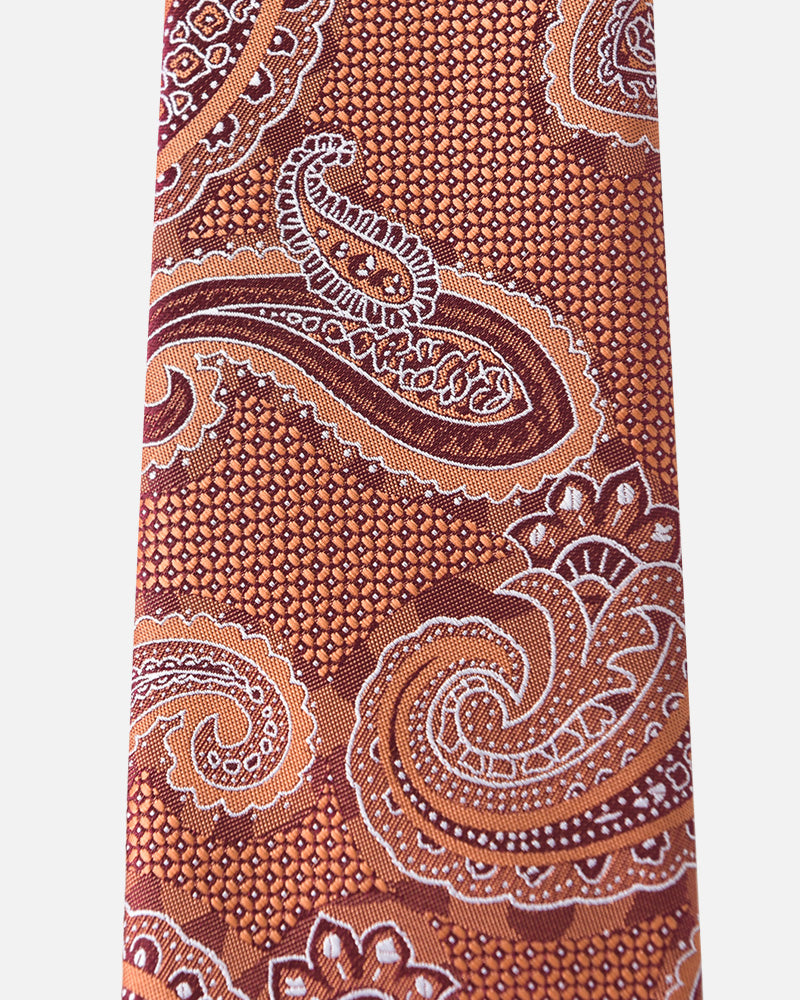 Immortal Paisley Tie Terracotta