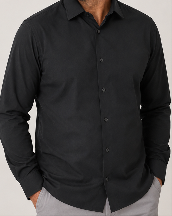 Phenom Professional Black Dress Shirt