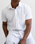 Phenom Classic Grey Tartan Short Sleeve Dress Shirt