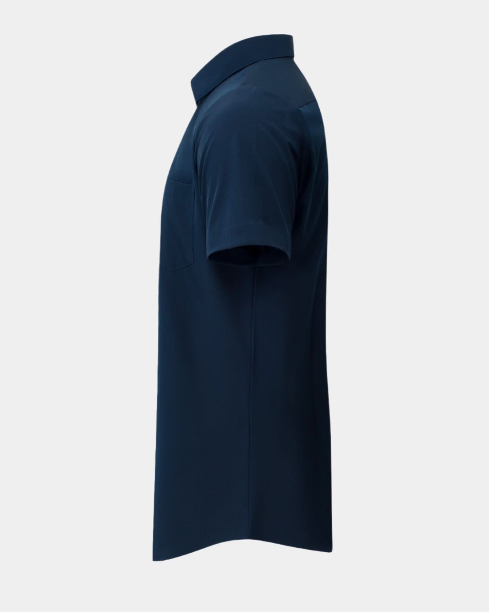 Phenom Classic True Navy Short Sleeve Dress Shirt - Navy