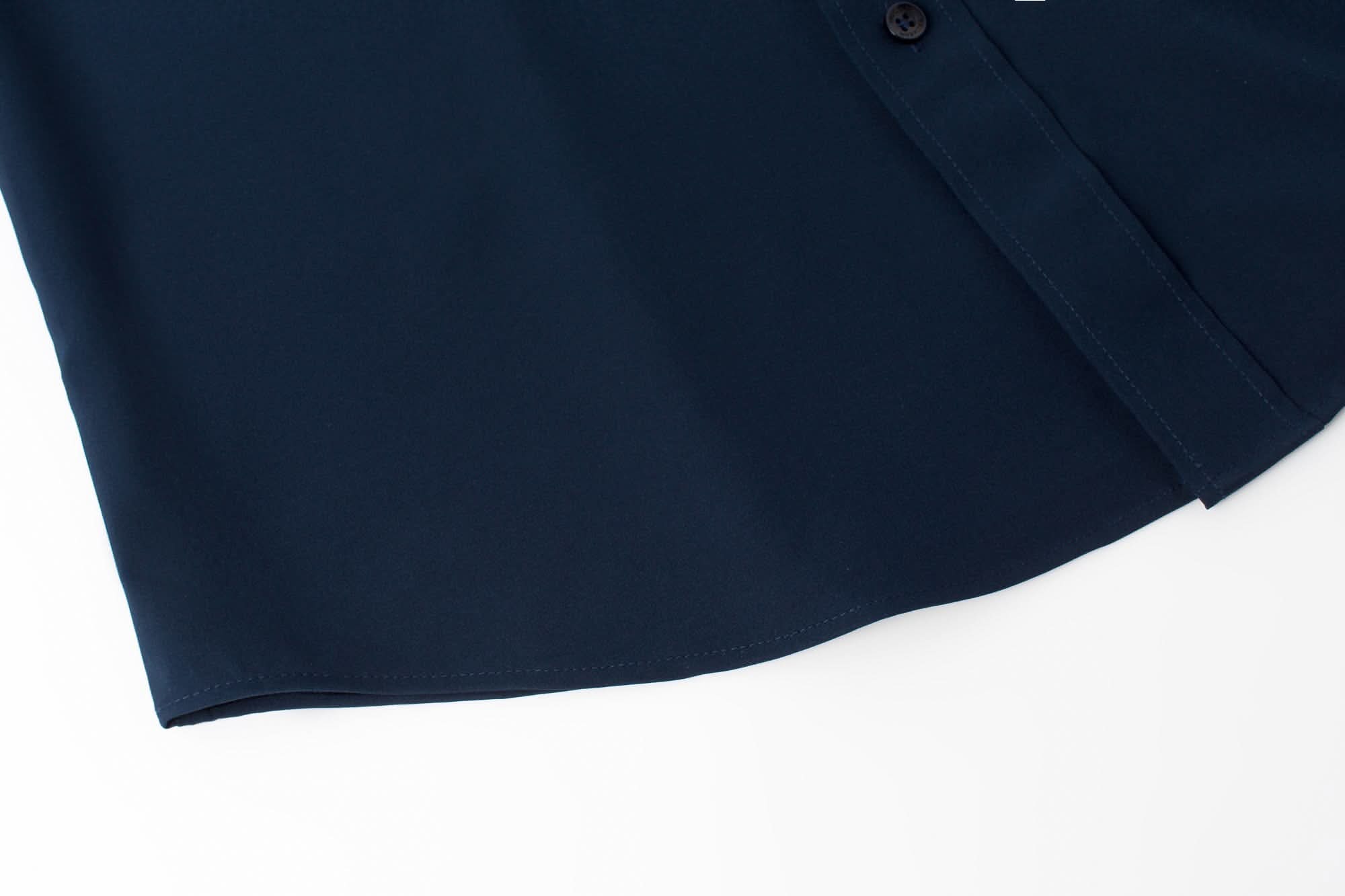 Phenom Classic True Navy Short Sleeve Dress Shirt - Navy