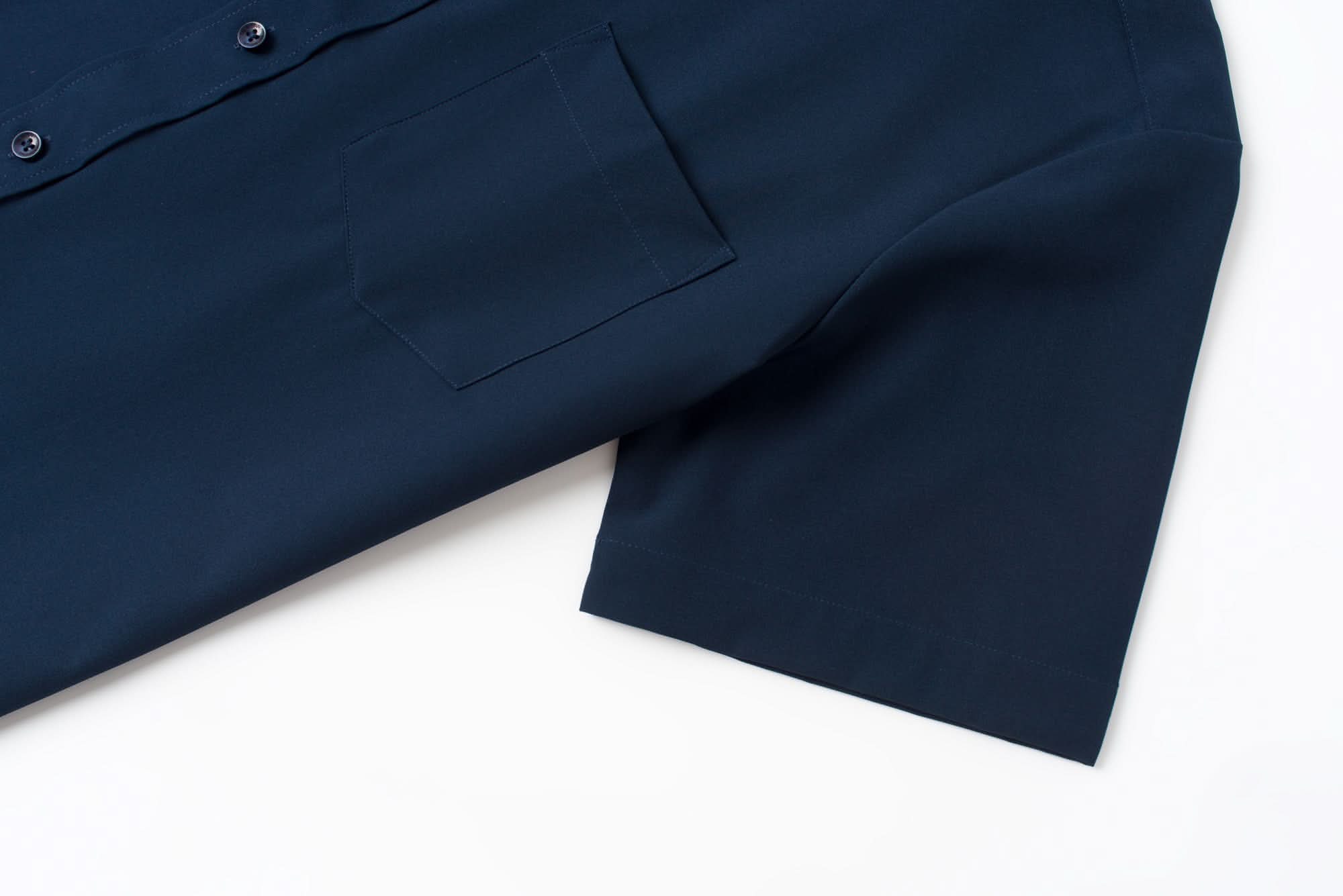 Phenom Classic True Navy Short Sleeve Dress Shirt - Navy
