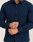 Phenom Professional Long Sleeve True Navy Dress Shirt