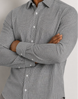 Phenom Professional Black Plaid Dress Shirt - Black