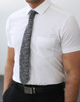 Phenom Classic White Short Sleeve Dress Shirt - White