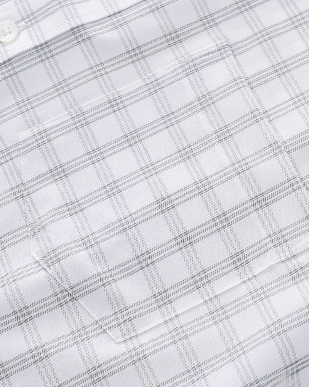 Phenom Classic Grey Tartan Short Sleeve Dress Shirt - Grey