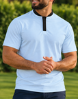 Pinnacle 2.0 Polo Powder Blue and Black