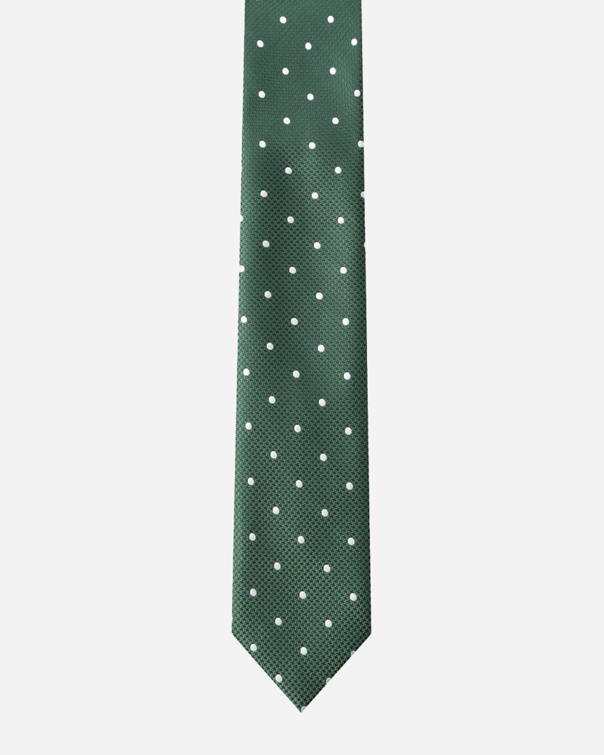 Immortal Green Polka Dot Tie - Green