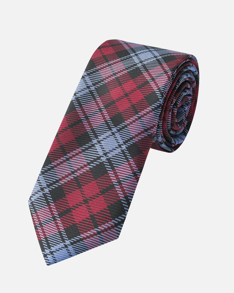 Immortal Blue Red & Black Plaid Tie