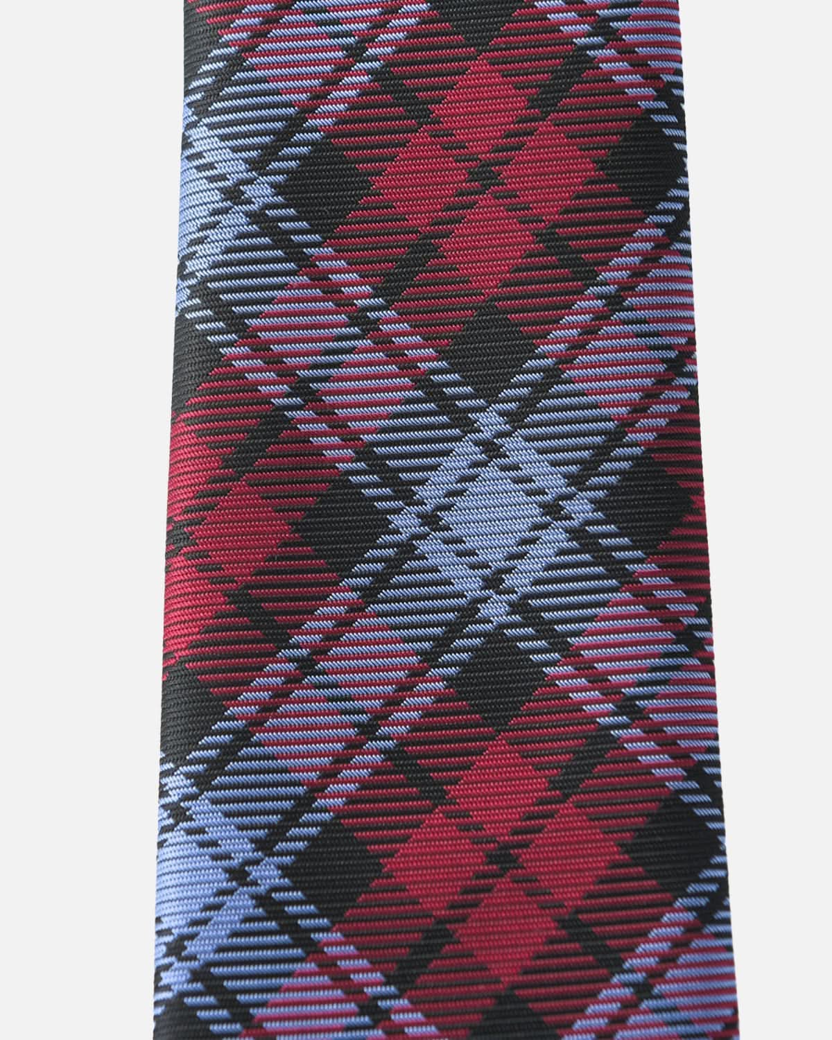 Immortal Blue Red &amp; Black Plaid Tie - Red &amp;