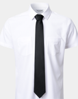 Elite Silk Tie Geometric Pattern Black - Black