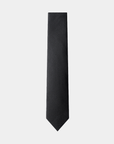 Elite Silk Tie Geometric Pattern Black - Black