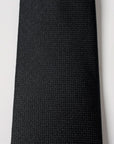 Elite Silk Tie Geometric Pattern Black - Black
