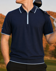 Vanguard Zip Polo Navy