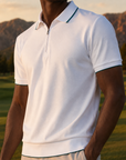 Vanguard Zip Polo White - White