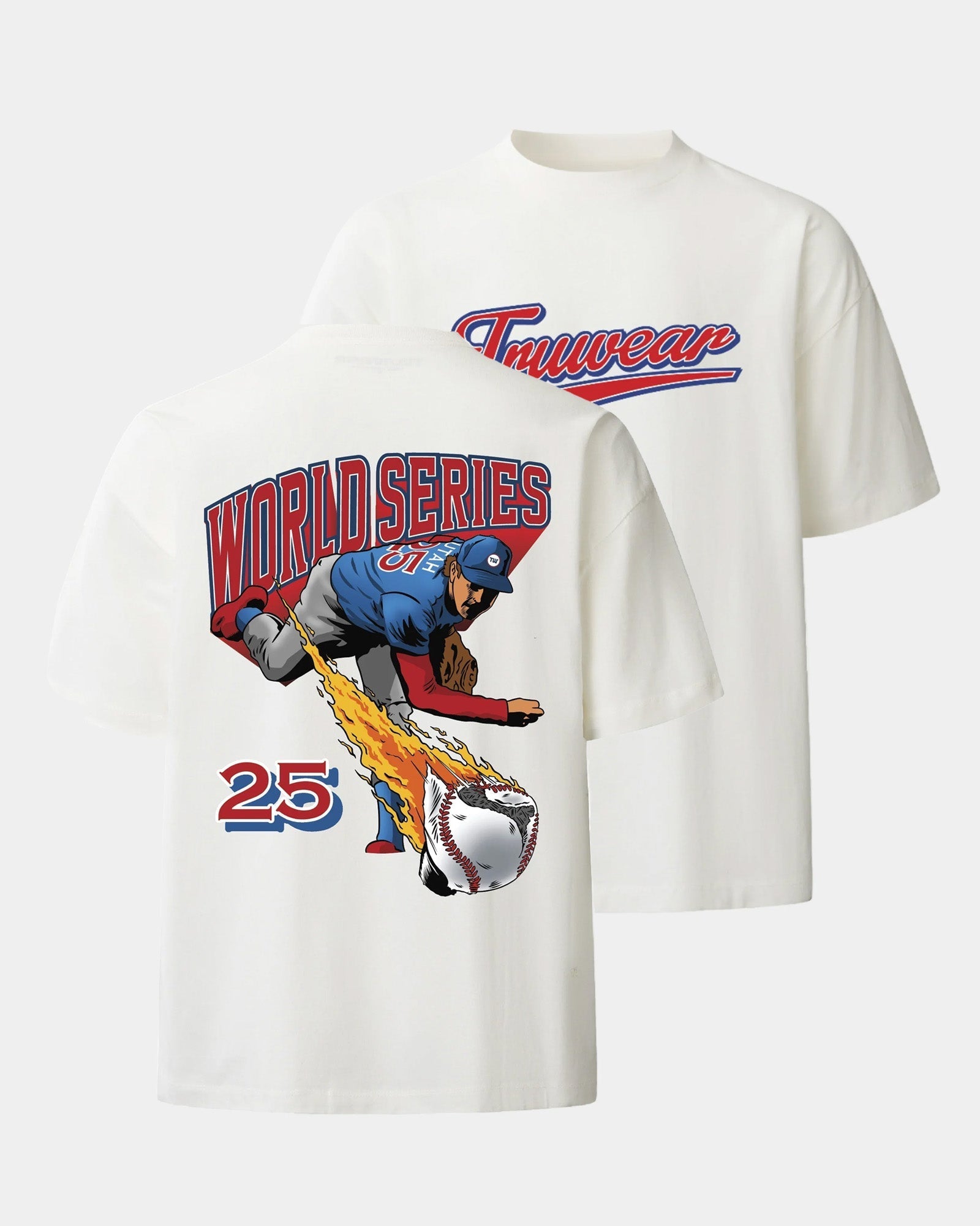 World Series Faze Heavyweight Tee - Off White