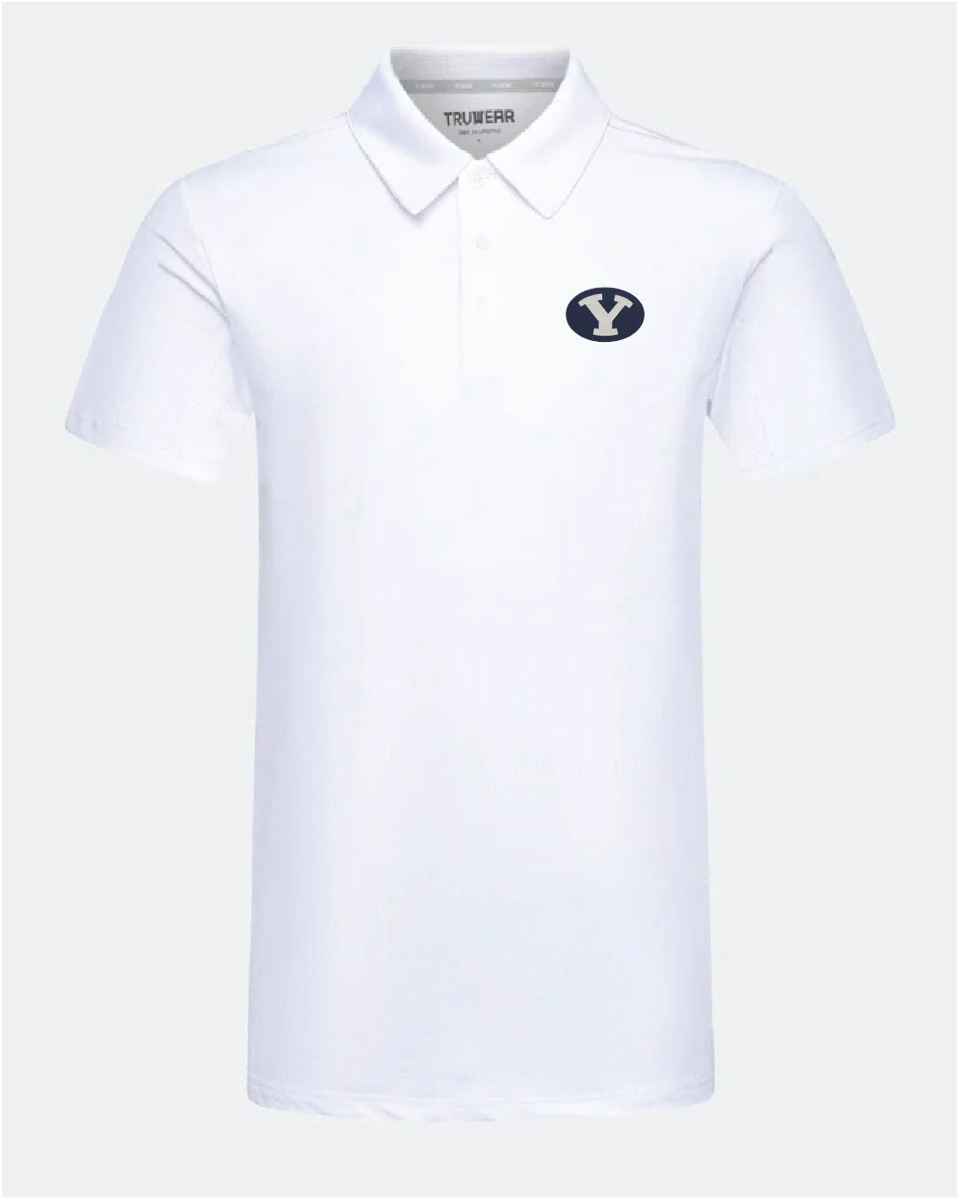 BYU Crest 2.0 White Polo